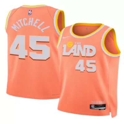 Camiseta MITCHELL#45 Cleveland Cavaliers Swingman Navy NBA Jersey -City Edition - camisetasfutbol