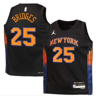 Camiseta BRIDGES #25 New York Knicks Swingman Black NBA Jersey - Statement Edition - camisetasfutbol