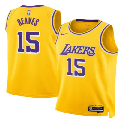 Camiseta REAVES#15 Los Angeles Lakers Swingman Yellow 25/26 NBA Jersey - Icon Edition - camisetasfutbol