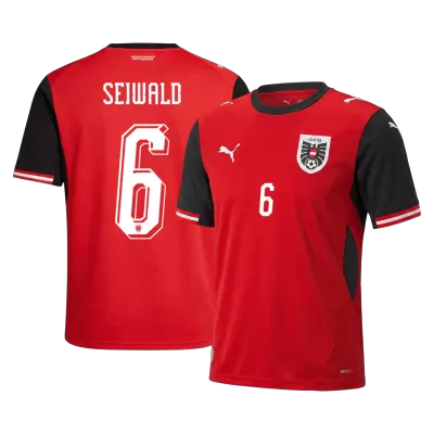 Camiseta SEIWALD #6 Austria 2026 Primera Equipación Copa del Mundo - Versión Hincha - camisetasfutbol