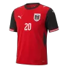 Camiseta LAIMER #20 Austria 2026 Primera Equipación Copa del Mundo - Versión Hincha - camisetasfutbol