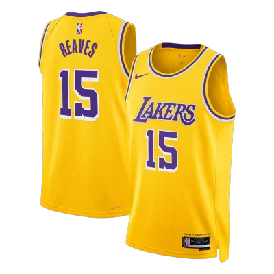 Camiseta REAVES#15 Los Angeles Lakers Swingman Yellow 25/26 NBA Jersey - Icon Edition - camisetasfutbol