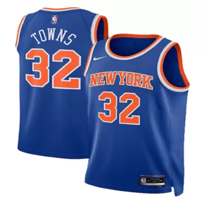 Camiseta TOWNS #32 New York Knicks Swingman Blue NBA Jersey - Icon Edition - camisetasfutbol