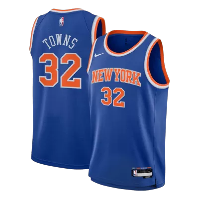 Camiseta TOWNS #32 New York Knicks Swingman Blue NBA Jersey - Icon Edition - camisetasfutbol