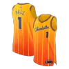Camiseta BALL #1 Charlotte Hornets Swingman Orange NBA Jersey - City Edition - camisetasfutbol