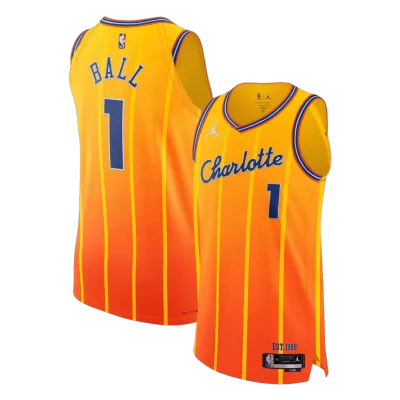 Camiseta BALL #1 Charlotte Hornets Swingman Orange NBA Jersey - City Edition - camisetasfutbol