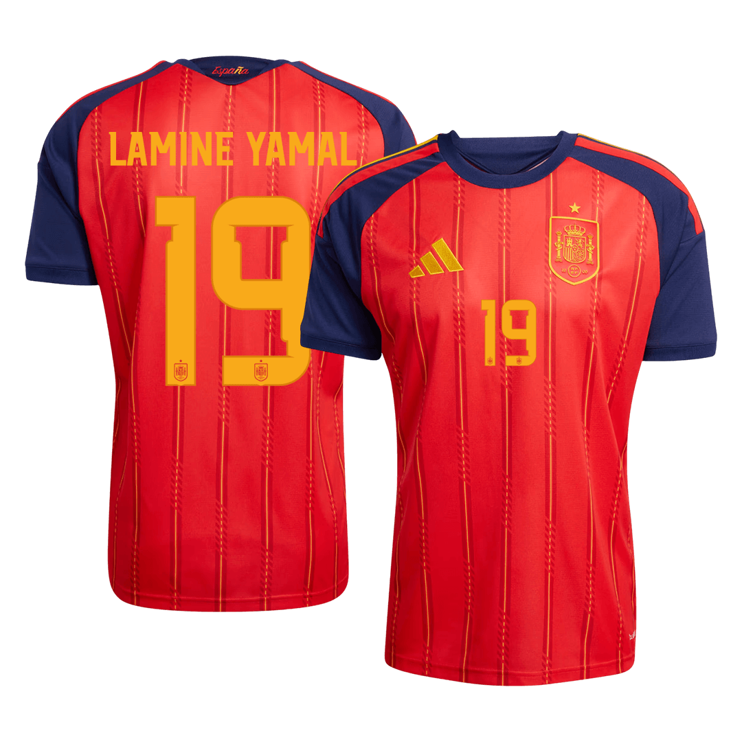 Calidad Premium Camiseta LAMINE YAMAL #19 España 2026 Primera Equipación Copa del Mundo -Versión Hincha - camisetasfutbol