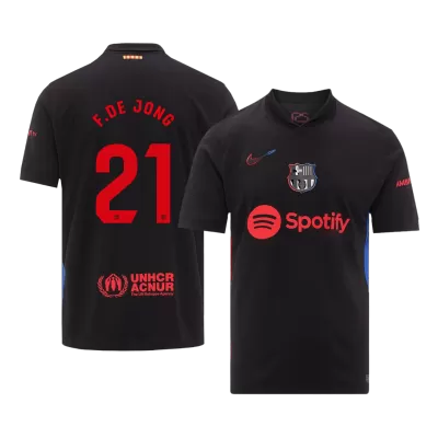 Camiseta F.DE JONG #21 Barcelona Segunda Equipación - Versión Hincha - camisetasfutbol
