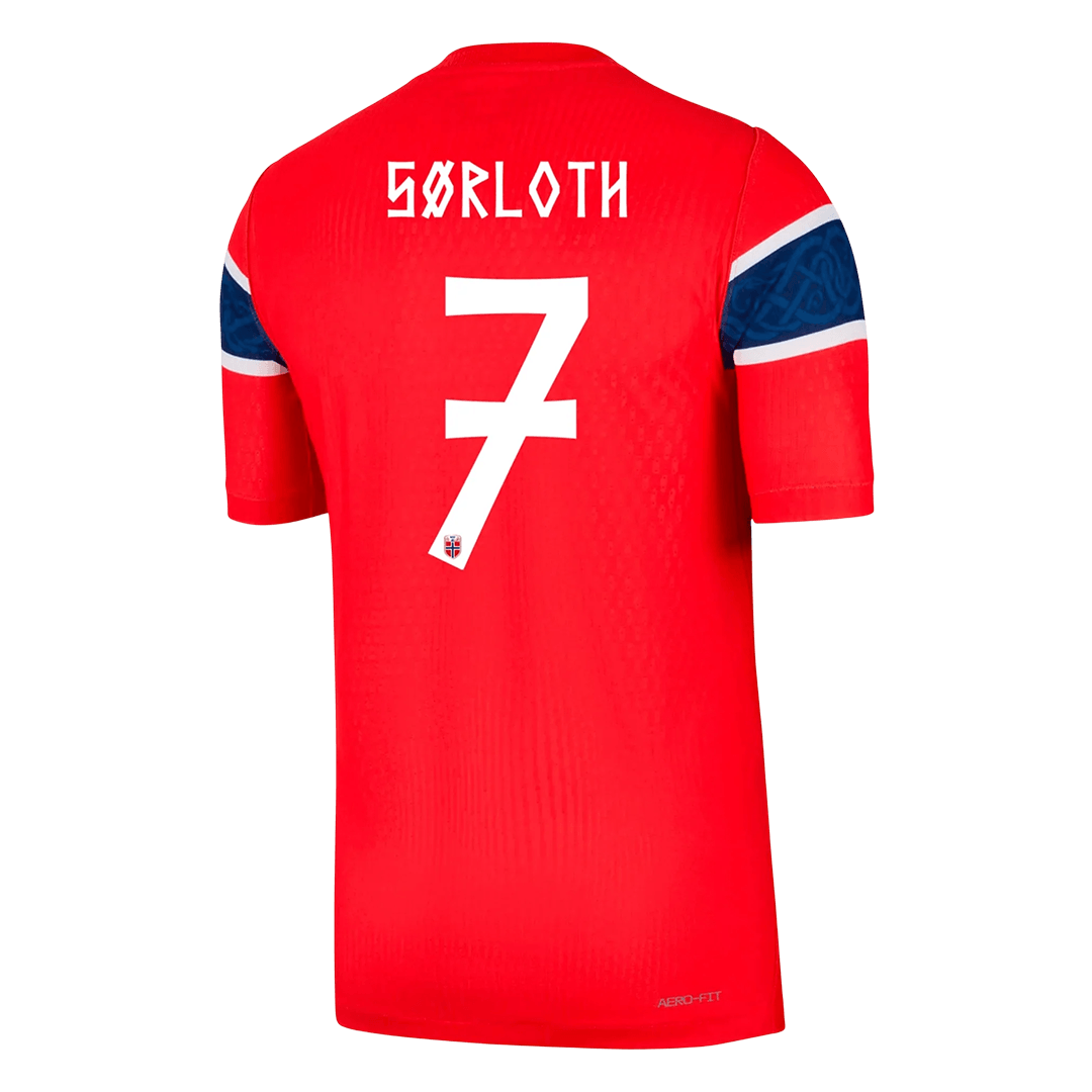 Camiseta versión jugador SØRLOTH #7 Noruega 2026 Primera Equipación Copa del Mundo - Versión Jugador - camisetasfutbol