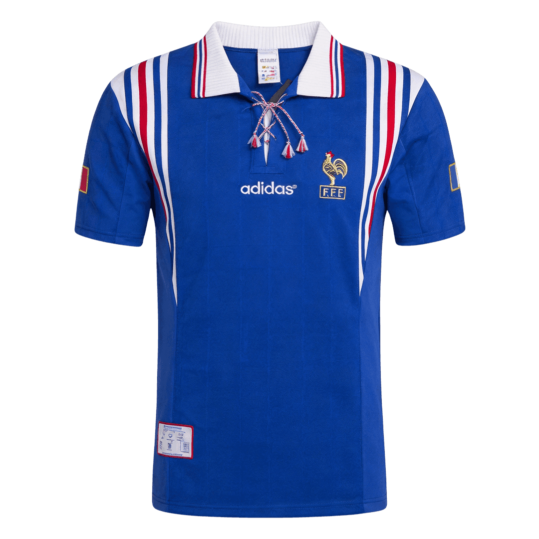 Camiseta Retro 1996 Francia Primera Equipación - camisetasfutbol