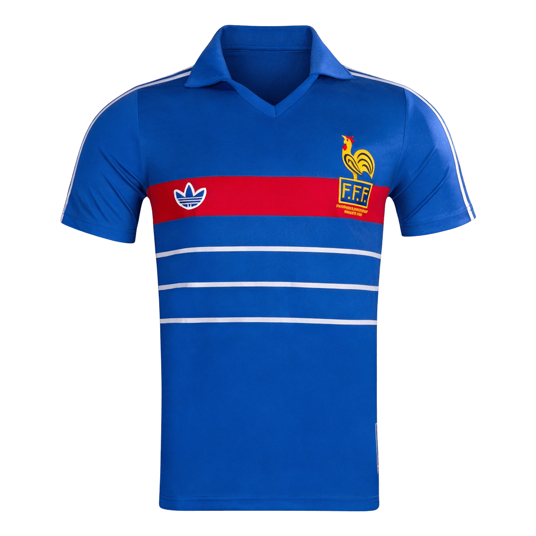 Camiseta Retro 1984 Francia Primera Equipación - camisetasfutbol