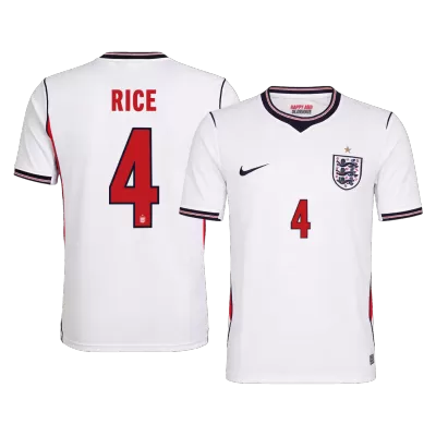 Camiseta RICE #4 Inglaterra 2026 Primera Equipación Copa del Mundo - Versión Hincha - camisetasfutbol