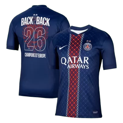 Calidad Premium Camiseta Champions of Europe #26 PSG 2025/26 Primera Equipación - Versión Hincha - camisetasfutbol