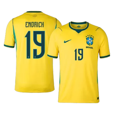 Camiseta ENDRICK #19 Brazil 2026 Primera Equipación Copa del Mundo - Versión Hincha - camisetasfutbol
