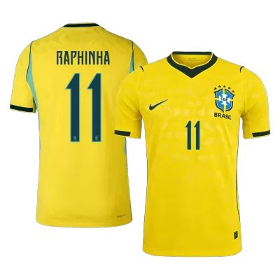 Camiseta versión jugador RAPHINHA #11 Brazil 2026 Primera Equipación Copa del Mundo - Versión Jugador - camisetasfutbol