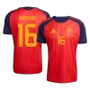 Calidad Premium Camiseta RODRIGO #16 España 2026 Primera Equipación Copa del Mundo -Versión Hincha - camisetasfutbol