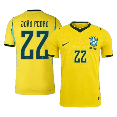 Camiseta versión jugador JOÃO PEDRO #22 Brazil 2026 Primera Equipación Copa del Mundo - Versión Jugador - camisetasfutbol