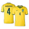 Camiseta MARQUINHOS #4 Brazil 2026 Primera Equipación Copa del Mundo - Versión Hincha - camisetasfutbol