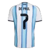 Calidad Premium Camiseta DE PAUL #7 Argentina 2026 Primera Equipación Copa del Mundo -Versión Hincha - camisetasfutbol