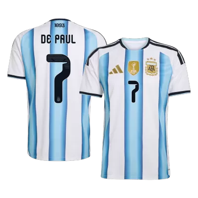 Calidad Premium Camiseta DE PAUL #7 Argentina 2026 Primera Equipación Copa del Mundo -Versión Hincha - camisetasfutbol