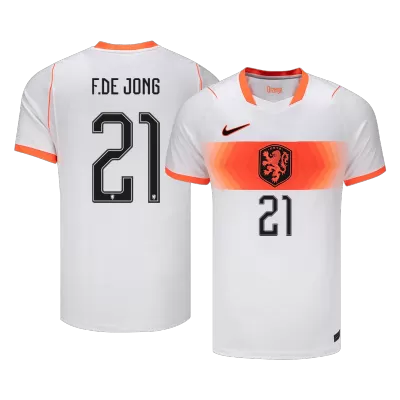 Camiseta F.DE JONG #21 Holanda 2026 Segunda Equipación Copa del Mundo - Versión Hincha - camisetasfutbol