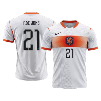 Camiseta versión jugador F.DE JONG #21 Holanda 2026 Segunda Equipación Copa del Mundo - Versión Jugador - camisetasfutbol