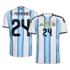 Calidad Premium Camiseta E. FERNANDEZ #24 Argentina 2026 Primera Equipación Copa del Mundo -Versión Hincha - camisetasfutbol