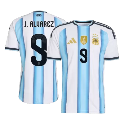 Camiseta J.ALVAREZ #9 Argentina 2026 Primera Equipación Copa del Mundo - Versión Hincha - camisetasfutbol