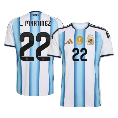 Camiseta L.MARTINEZ #22 Argentina 2026 Primera Equipación Copa del Mundo - Versión Hincha - camisetasfutbol