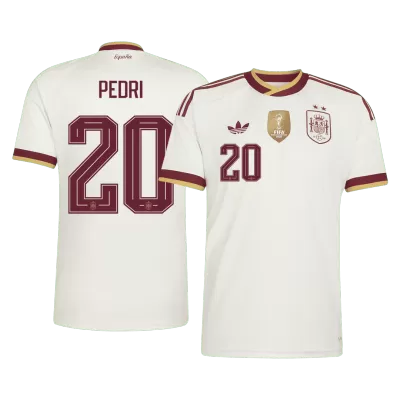 Camiseta PEDRI #20 España 2026 Segunda Equipación Copa del Mundo - Versión Hincha【Edición Campeón】 - camisetasfutbol