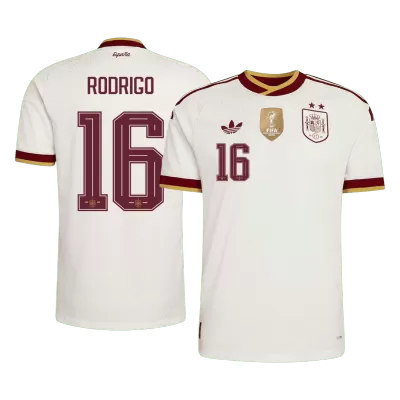 Camiseta versión jugador RODRIGO #16 España 2026 Segunda Equipación Copa del Mundo - Versión Jugador【Edición Campeón】 - camisetasfutbol