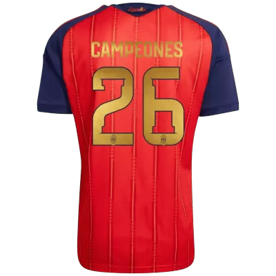 Calidad Premium Camiseta CAMPEONES #26 España 2026 Primera Equipación Copa del Mundo - Versión Hincha - camisetasfutbol