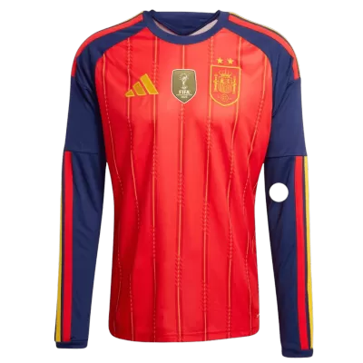 Camiseta Manga Larga España 2026 Primera Equipación Copa del Mundo - Versión Hincha - camisetasfutbol
