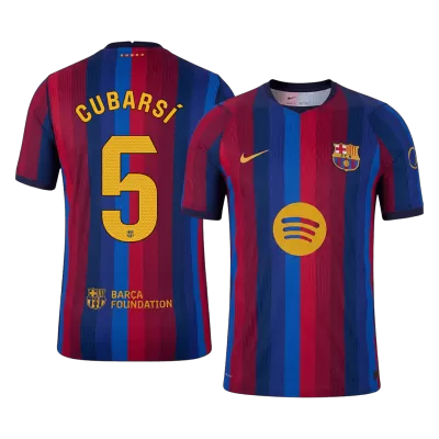 Camiseta versión jugador CUBARSÍ #5 Barcelona 2026/27 Primera Equipación - Versión Jugador - camisetasfutbol