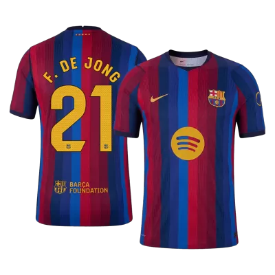Camiseta versión jugador F. DE JONG #21 Barcelona 2026/27 Primera Equipación - Versión Jugador - camisetasfutbol