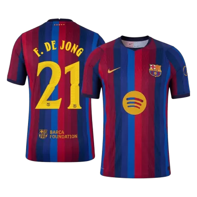 UCL Camiseta versión jugador F. DE JONG #21 Barcelona 2026/27 Primera Equipación - Versión Jugador - camisetasfutbol
