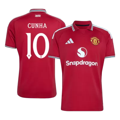 UCL Camiseta CUNHA #10 Manchester United 2026/27 Primera Equipación - Versión Hincha - camisetasfutbol