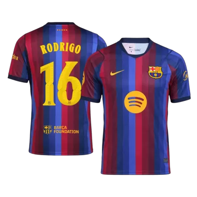 Calidad Premium UCL Camiseta RODRIGO #16 Barcelona 2026/27 Primera Equipación - Versión Hincha - camisetasfutbol