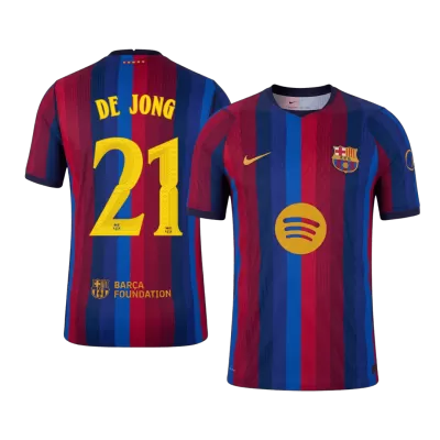 UCL Camiseta versión jugador DE JONG #21 Barcelona 2026/27 Primera Equipación - Versión Jugador - camisetasfutbol