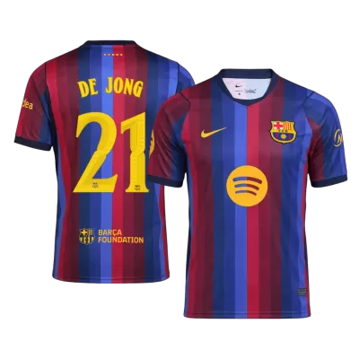 Calidad Premium UCL Camiseta DE JONG #21 Barcelona 2026/27 Primera Equipación - Versión Hincha - camisetasfutbol
