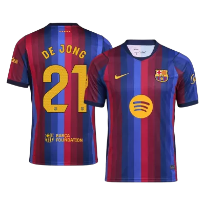 Calidad Premium Camiseta DE JONG #21 Barcelona 2026/27 Primera Equipación - Versión Hincha - camisetasfutbol