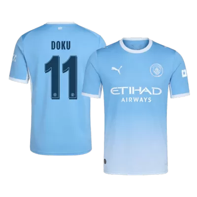 UCL Camiseta DOKU #11 Manchester City 2026/27 Primera Equipación - Versión Hincha - camisetasfutbol