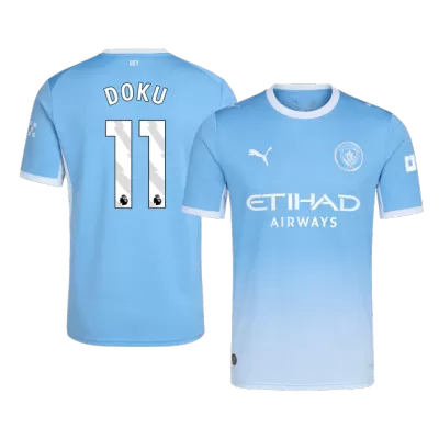 Camiseta DOKU #11 Manchester City 2026/27 Primera Equipación - Versión Hincha - camisetasfutbol